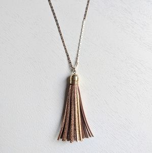 NORDSTROM Long Gold Tassel Necklace
